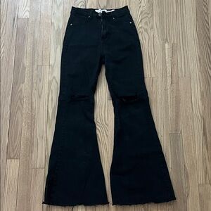 Chic Black Flare Jeans for Women